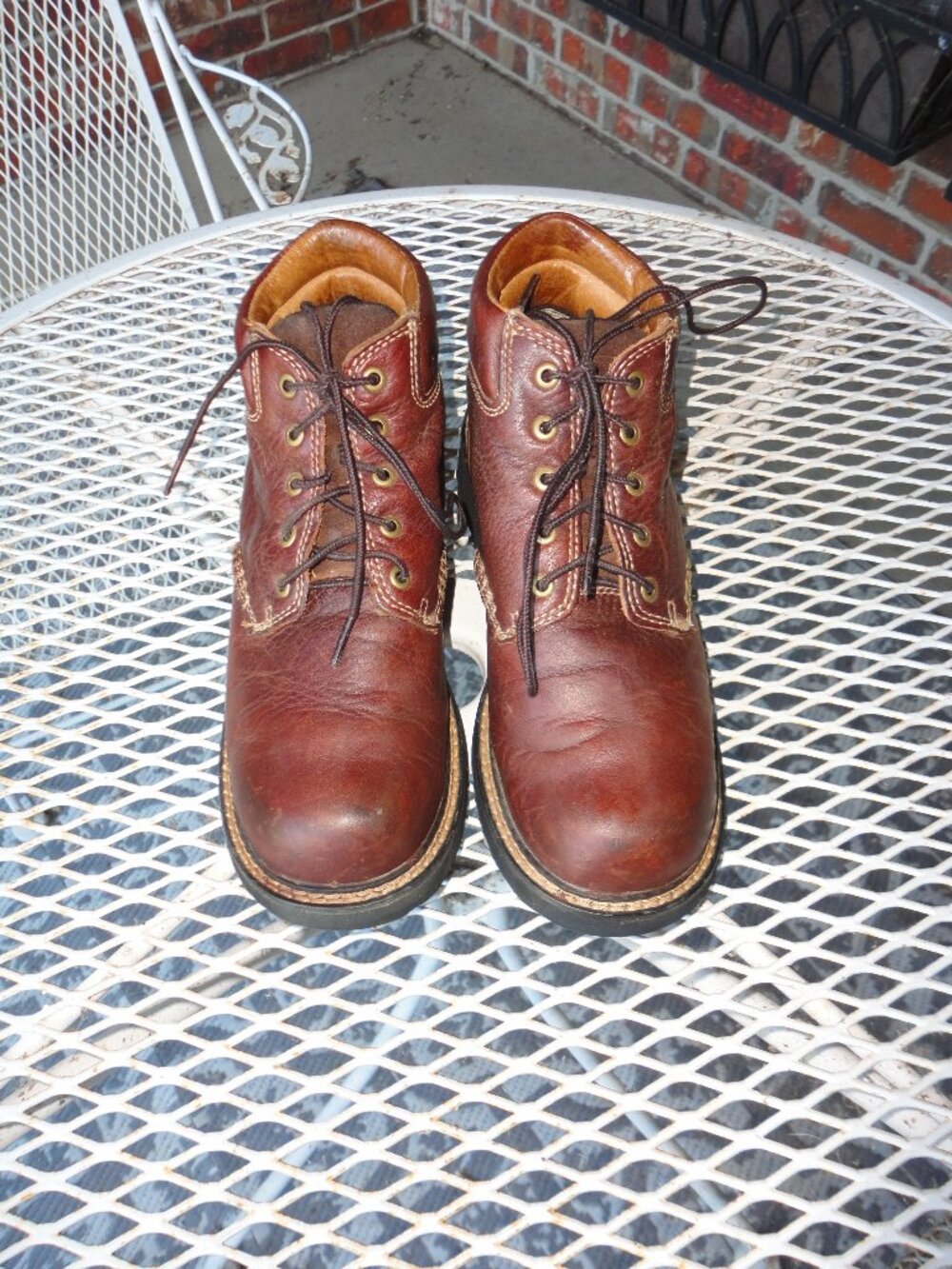 ARIAT Brown Leather Lace Up Women's Western Boots Size 9